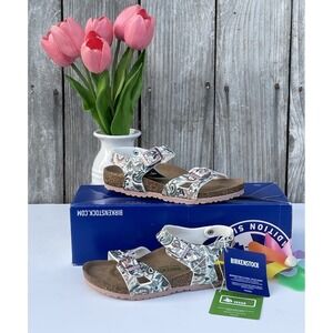 Birkenstock Rio Vegan Kid's Sandals Sz EU 31 US 13 Paisley/Light Rose New